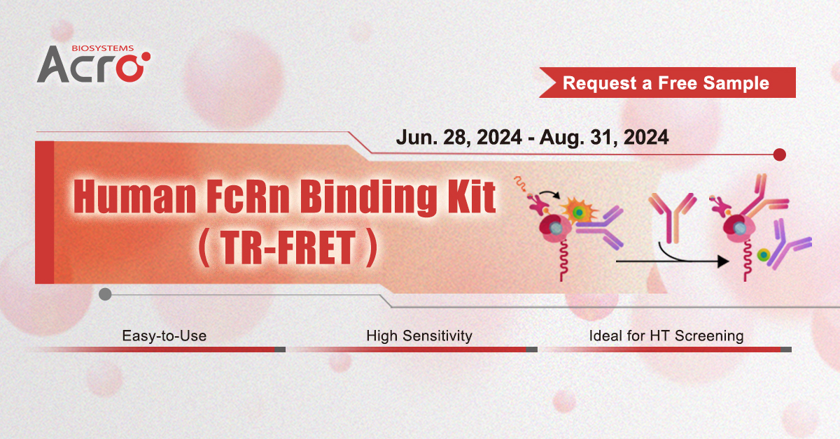 Time-Resolved Fluorescence Resonance Energy Transfer (TR-FRET) technology can increase precision to accelerate efficient screening and optimization, ACROBiosystems proudly presents Human FcRn Binding Kit to promote your research.
Request free sample: acrobiosystems.com.cn/A2539-Human-Fc…