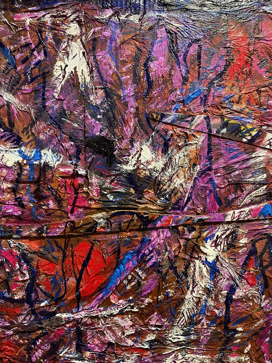 RutkowskiNathan's tweet photo. Karaoke Party. Composition 7/10/2024. Acrylic on paper towels plastic and cardboard mounted to plywood.
#automatism #collage #assemblage #artepovera #abstraction #painting #abstractpainting #easelpainting #brushpainting #expandedpainting #supportssurfaces #gesturalabstraction #nathanrutkowski #nathanrutkowskiartist
