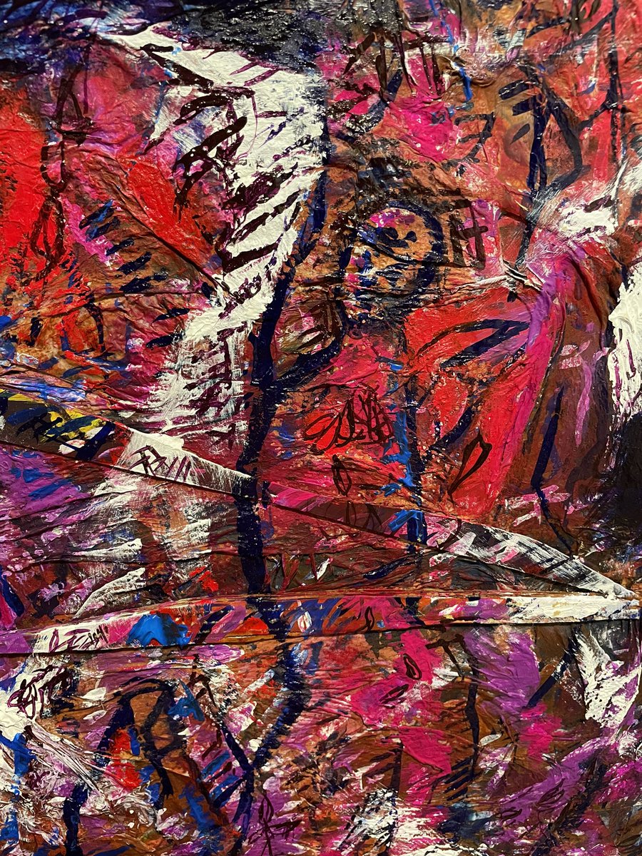 RutkowskiNathan's tweet photo. Karaoke Party. Composition 7/10/2024. Acrylic on paper towels plastic and cardboard mounted to plywood.
#automatism #collage #assemblage #artepovera #abstraction #painting #abstractpainting #easelpainting #brushpainting #expandedpainting #supportssurfaces #gesturalabstraction #nathanrutkowski #nathanrutkowskiartist