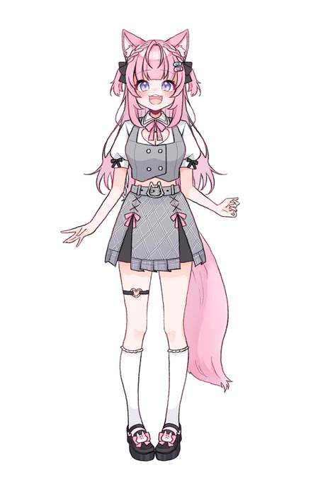 量産型ガーリーな私服を予想こよちゃんはグレー似合うと思う!!#こより新衣装予想#こよりすけっち 