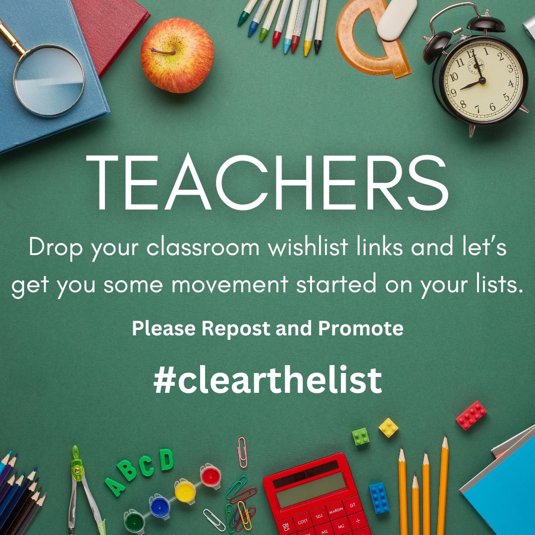 ClearTheList – Helping Teachers Clear Their Lists tweet media
