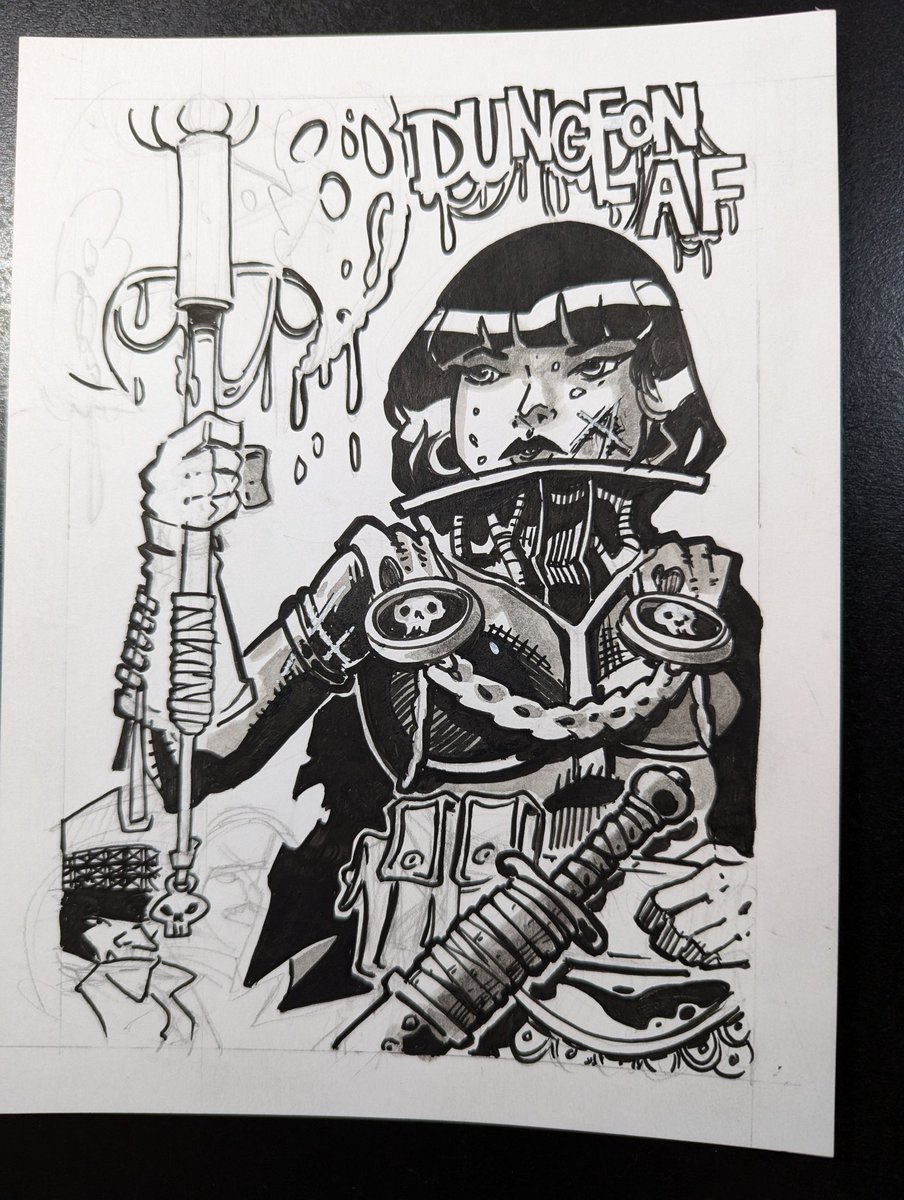 EdwinBickford's tweet image. Today&apos;s lunch art: Working on an idea I have! #edbickford #ebb3 #metalrobot #illustrator #illustration #indieartist #indiecomicscreator #dungeonaf