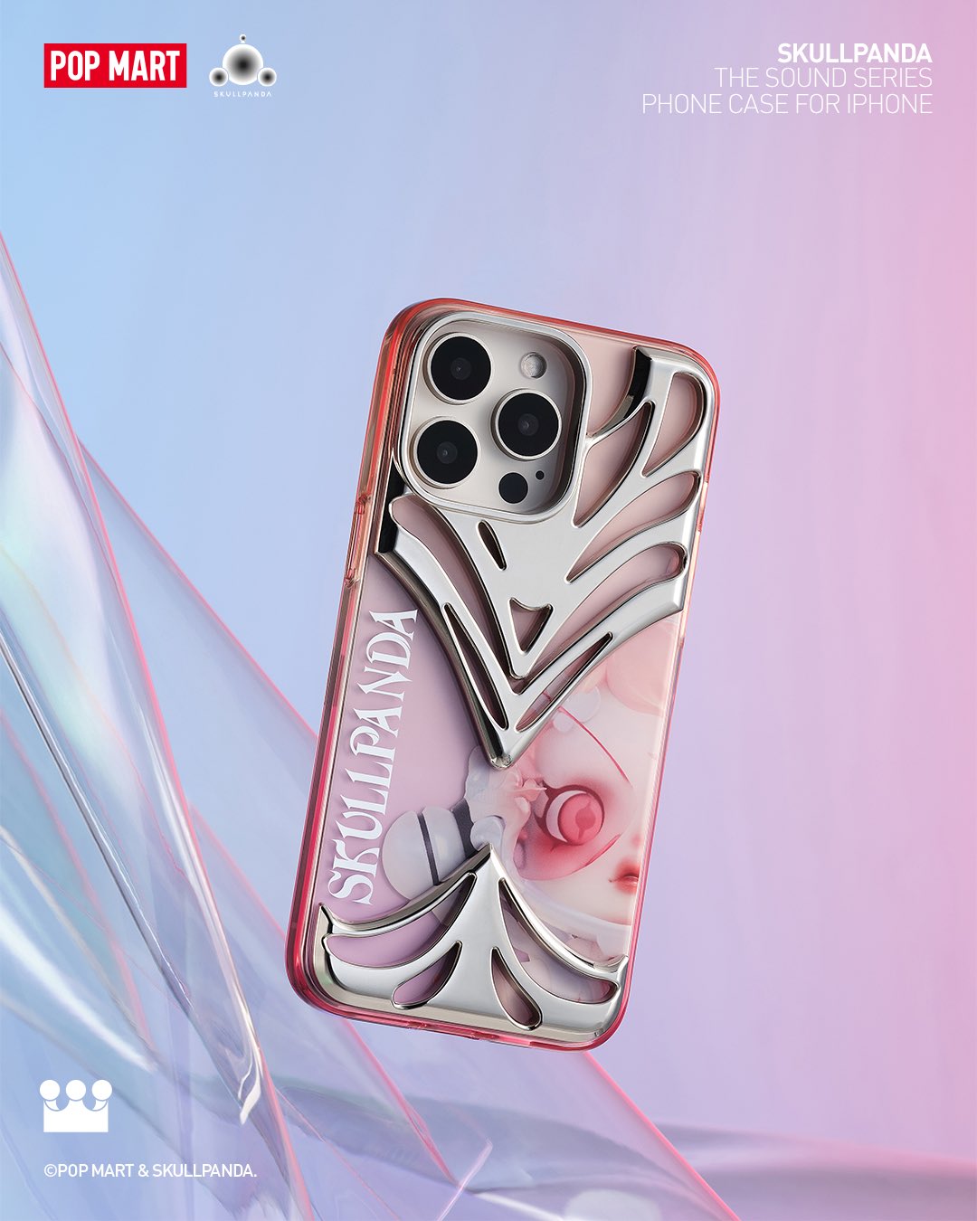 POPMART ✖️HUAWEI skullpanda イヤホン付き Skullpanda Flowing Light With Sound Figurine (with 6i earbud