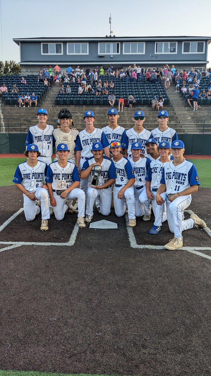 Five Points Bank wins the Cornhusker League Championship! 

<a href="/carson_rus84332/">Carson Rust</a> 6 IP, 6 R, 2 K, 0BB
<a href="/AldoMart07/">Aldo Martinez</a> 3-5, 2 2B, 2 RBI
<a href="/BrockCushing/">Brock Cushing</a> 2-4 2B
<a href="/BlakeCaspa27041/">Blake Caspar</a> 2-4, 2B
<a href="/MilesNelson23/">Miles Nelson</a> 3-4 
<a href="/EthanMader8/">Ethan Mader</a> 1-5 2B