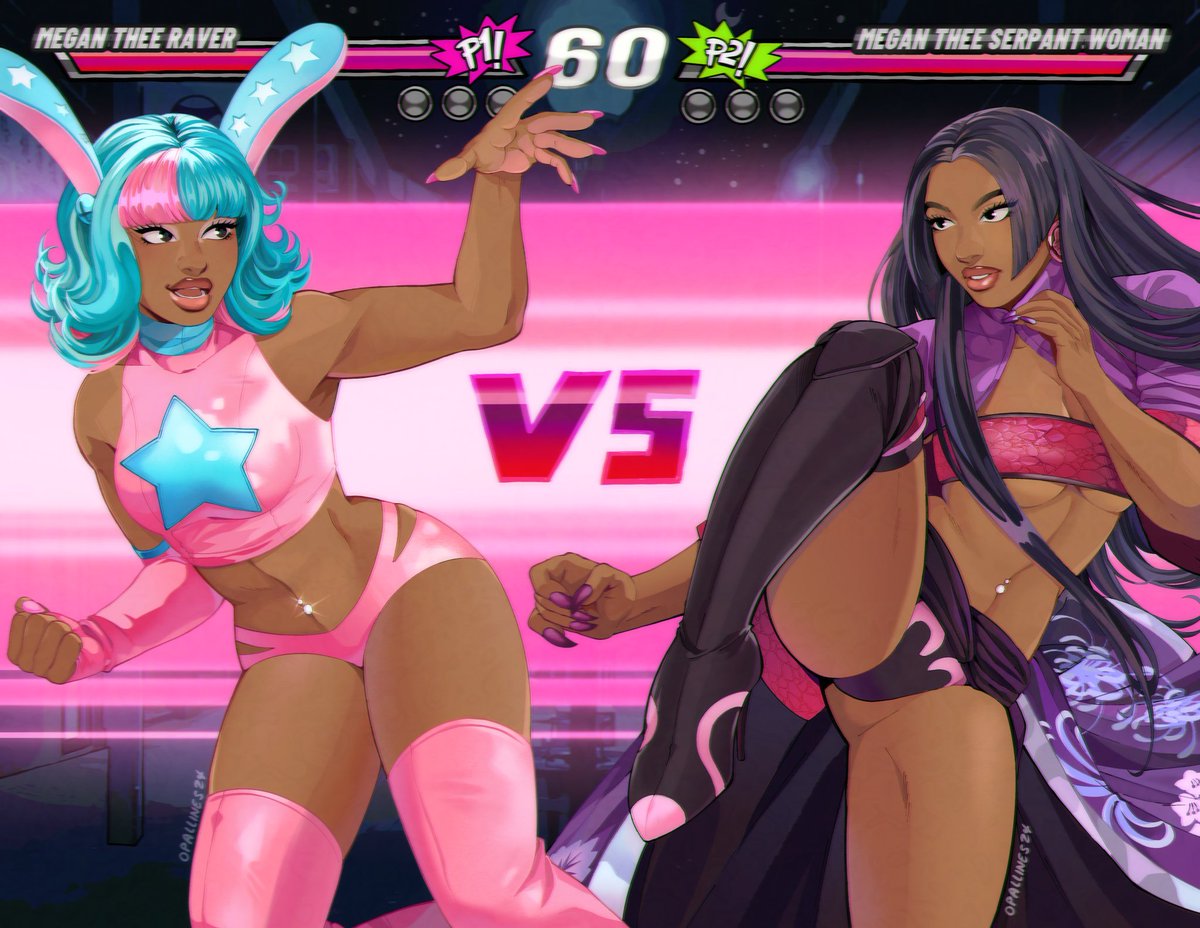 opal_lines's tweet photo. Megan💖 vs Megan🐍? 

@theestallion https://t.co/ssAlZkYUqK