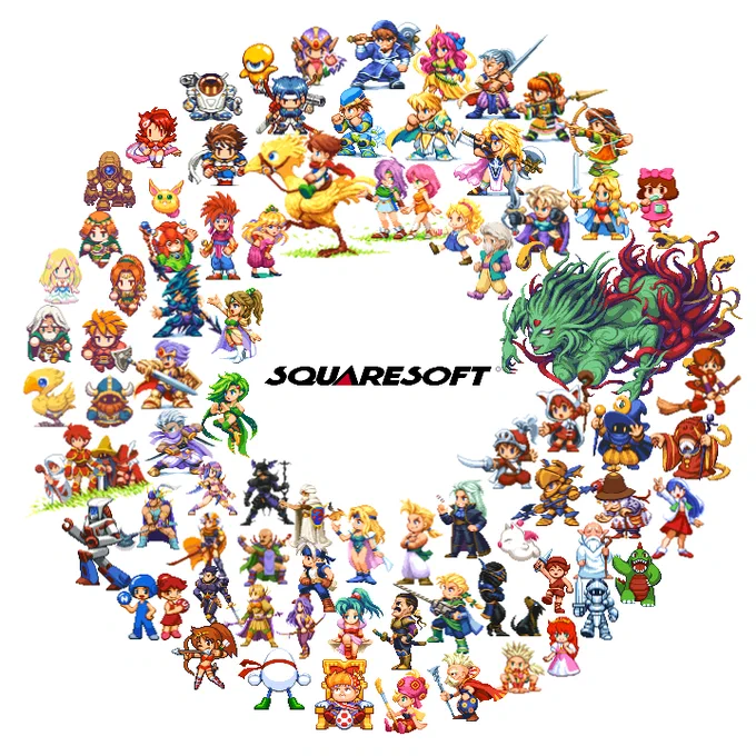 SQUARESOFT #ドット絵 #pixelart