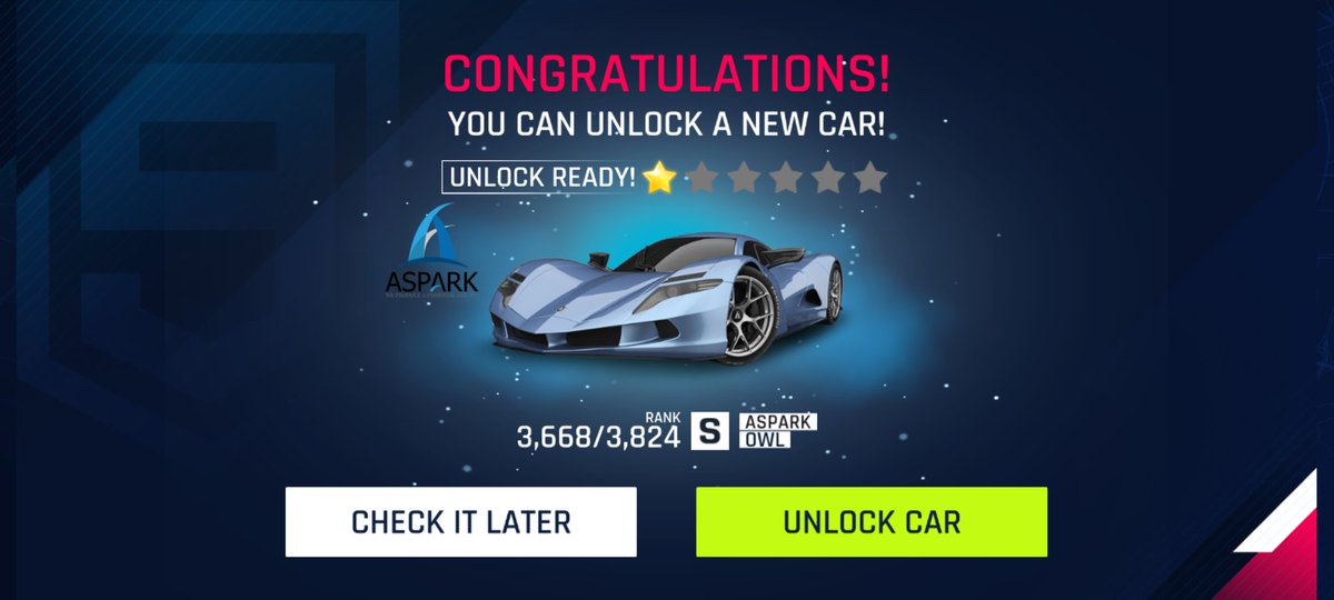 IchiroSkywalker's tweet image. #Asphalt9Legends 
#asparkowl has been unlocked, thanks to the recent collaboration event with "My Hero Academia"!

#asphalt9 #aspark #racegame #gameloft #racing #game #screenshot