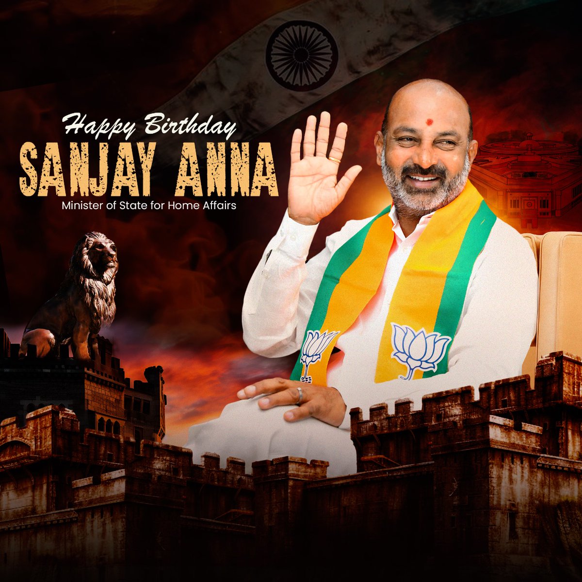 shekargoud99's tweet photo. కేంద్ర హోంశాఖ సహాయ మంత్రివర్యులు శ్రీ @bandisanjay_bjp  అన్న గారికి హార్థిక జన్మదిన శుభాకాంక్షలు
 #HBDSanjayAnna https://t.co/u2zeWcPN0d