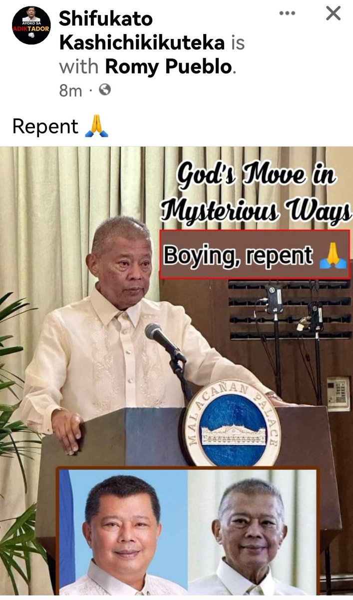 almhel3990's tweet photo. Will he repent? when Satan is already in his door step! https://t.co/Db8CUqgPrc