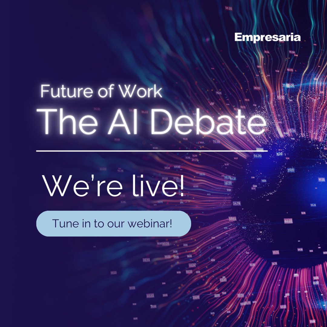 EmpresariaGroup's tweet photo. We’re live! Follow along for real-time insights from our expert panel on AI and the future of work>> https://t.co/sPJsA1T4qv  

#FutureOfWork #AI #Webinar #DigitalTransformation https://t.co/C612rVIJ3F
