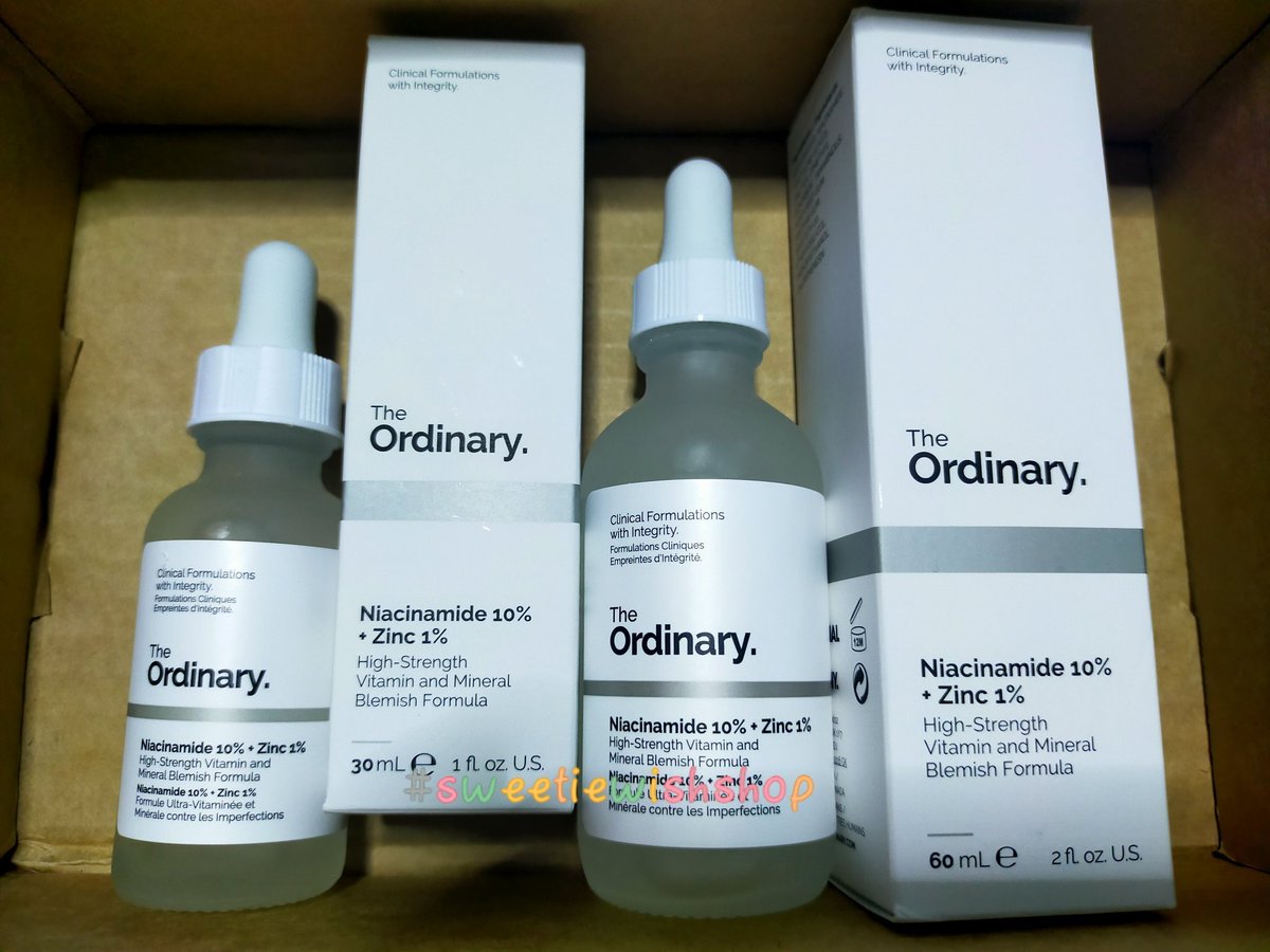rosylyn4's tweet photo. #พร้อมส่ง #TheOrdinary  ฉลาก UK มีใบเสร็จ Niacinamide + Zinc 30ml 280 บาท/60ml 490 บาท 
• วิตามินB3 บำรุงผิวให้กระจ่างใส ลดรอยแดง รอยดำ รอยสิว 
• Zinc คุมความมัน กระชับรูขุมขน 
#พื้นที่ขายของ #ไว้ขายของห้ามรีวิวโว้ยย #howtoperfect #ของมันต้องมี https://t.co/CBSNqA7Jxw