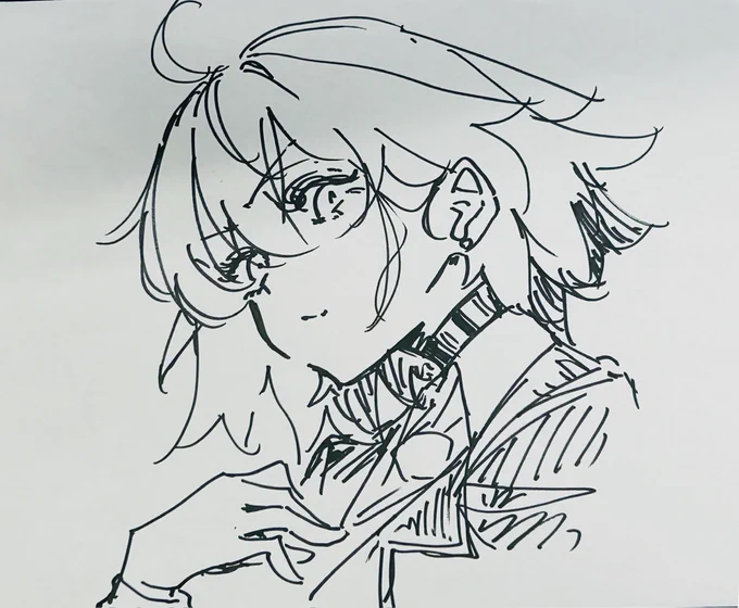 一発描きした