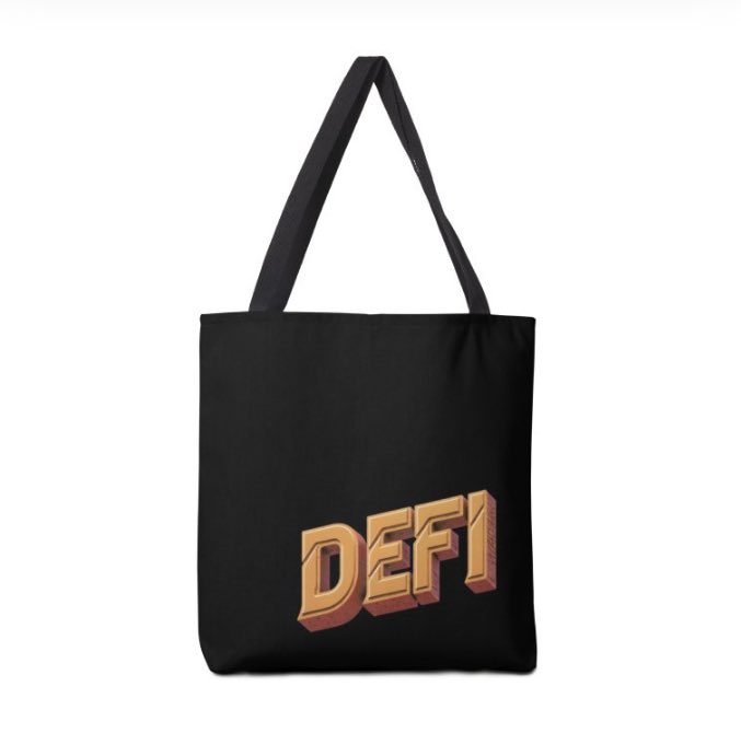 _nftees_'s tweet photo. Wear your crypto!! Our bold 3D DEFI graphic lets you showcase your support for decentralized finance in style. Stand out, find fellow degens, and connect with builders!! Get your gear and see who else is cooking #defi #fintech chic. https://t.co/Q7JQ58La8C