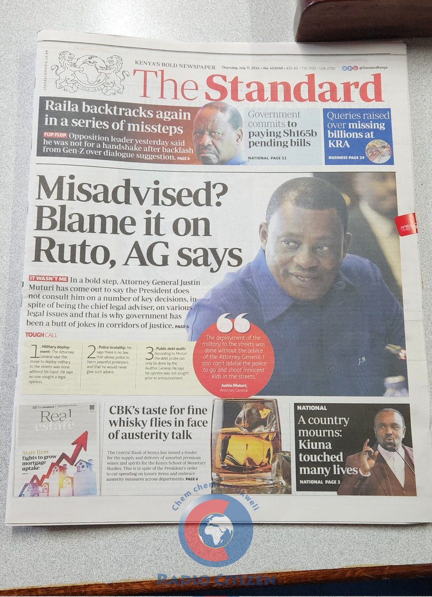 Magazetini : Raila aogopa ' salamu za Gen Z '.
Tegea uchambuzi zaidi ndani ya #JamboKenya

<a href="/MelodySinzore1/">MelodySinzore1</a> <a href="/VincentAteya/">Vincent Ateya</a>

#JamboKenya
#RadioNumberOne
