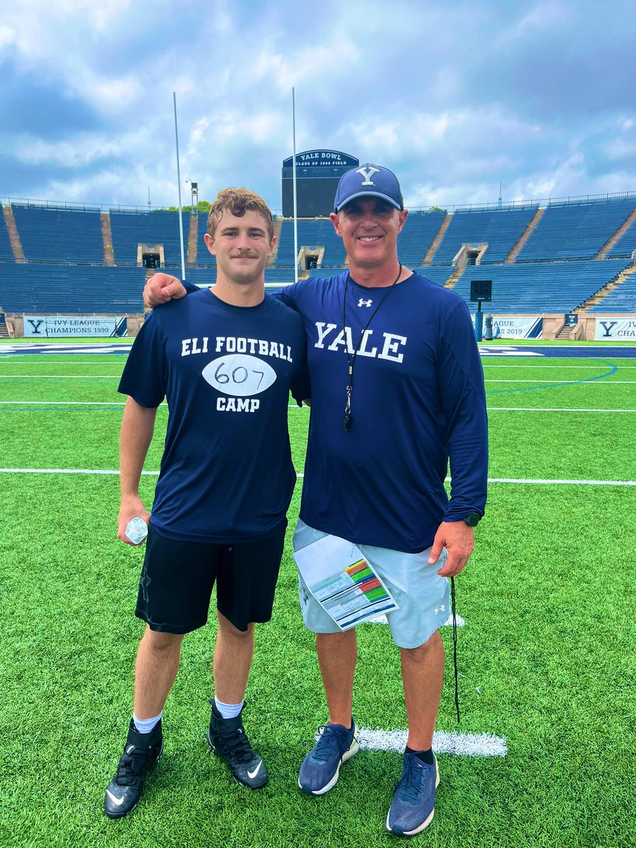RyanCobb55's tweet photo. Had a great camp today at @yalefootball. Thanks @CoachRenoYale and @ChrisBergeski for this opportunity to get better. https://t.co/H3m9QMpM5l