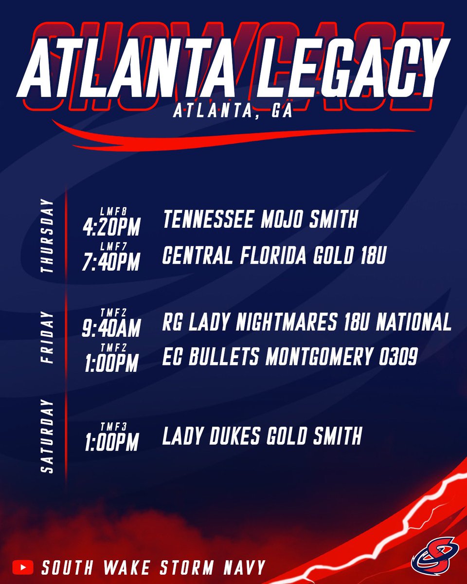 Ready to show up and compete in Atlanta Legacy!!

⭐️Atlanta Legacy
📍Atlanta, Georgia
📺 youtube.com/@SWStormNavy
⌚️Pool Times Below:
