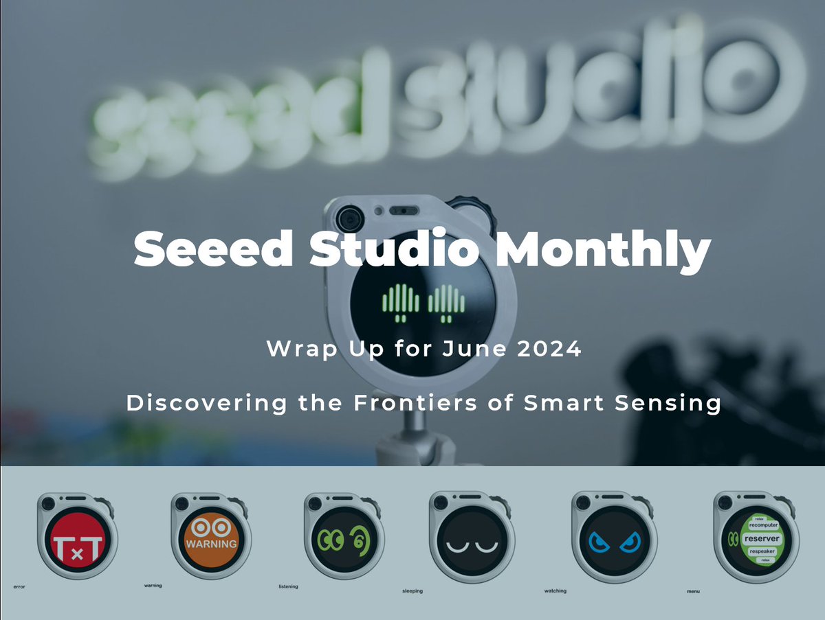 seeedstudio's tweet image. Welcome to the latest #SeeedMonthly for June 2024! This month, we’re diving deep into #SmartSensing and exploring its myriad applications across various industries.
Boost your knowledge with 12 in-depth #tech exploration offering expert insight, 4 fascinating #livestream recap, 7…