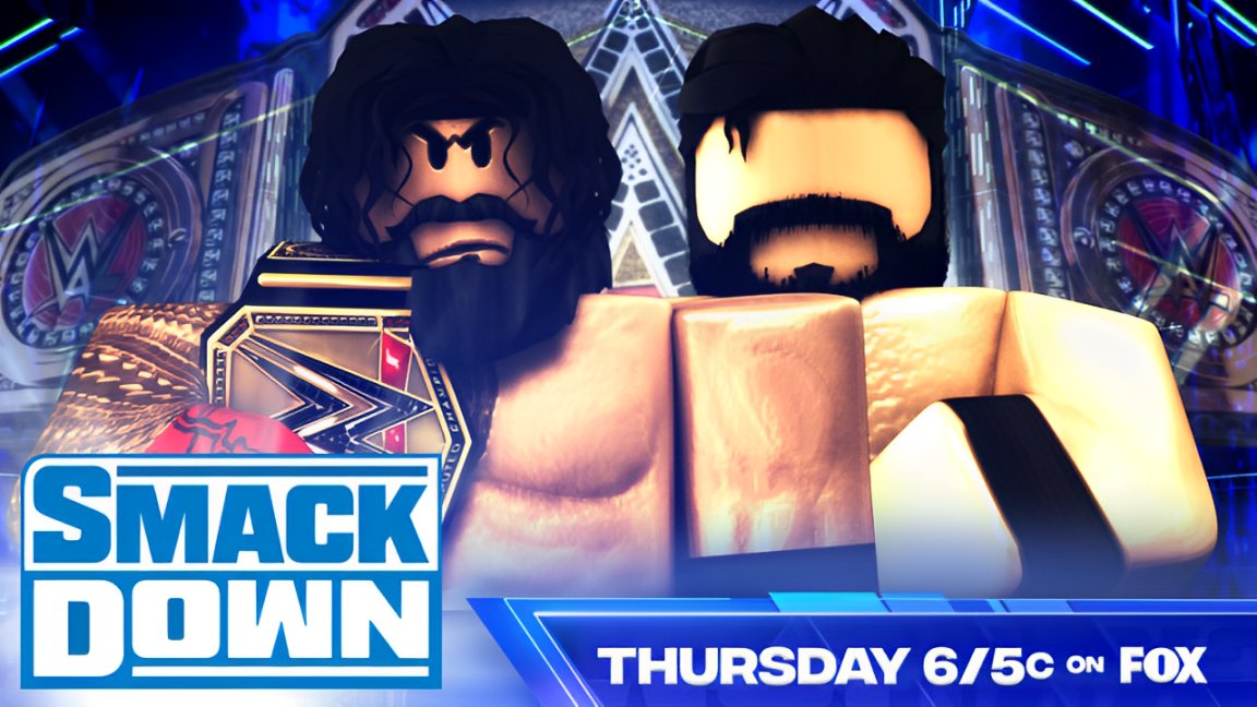 WWERPMedia's tweet photo. Tomorrow on #WWERPSmackdown

🇬🇧 #MetaRhodes speaks on his return from #WWERPRaw

🏆 @NotEpix1 defends his WWEC for the first time ever on a weekly show against @IsaacMalenRW 

💸 Last two #WWERPMITB Qualifiers on display Tomorrow

📺 6/5c on @Roblox https://t.co/SFJgpTVi1j