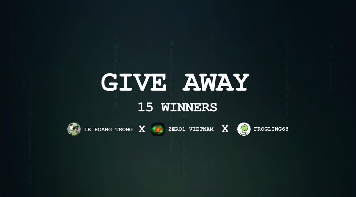 Giveaways 150$ cùng <a href="/zero1vietnam/">Zero1 Vietnam</a>.

Nhân dịp <a href="/zero1_labs/">Zero1 Labs (𝟘,𝟷)</a> vừa ra mắt chương trình learn to earn thì <a href="/zero1vietnam/">Zero1 Vietnam</a>  cũng sẽ chạy chiến dịch Airdrop cho 15 anh em may mắn.

✅Eligible
1. Follow: <a href="/zero1vietnam/">Zero1 Vietnam</a> , <a href="/Frogling68/">Frogling | Ếch con</a> &amp; <a href="/Trong0322/">LE HOANG TRONG 🟦</a> 
2. Comment một câu bất kì có chứa