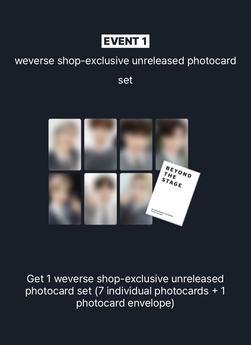 BTS BEYOND THE STAGE Documentary Photobook Special Weverse Sale