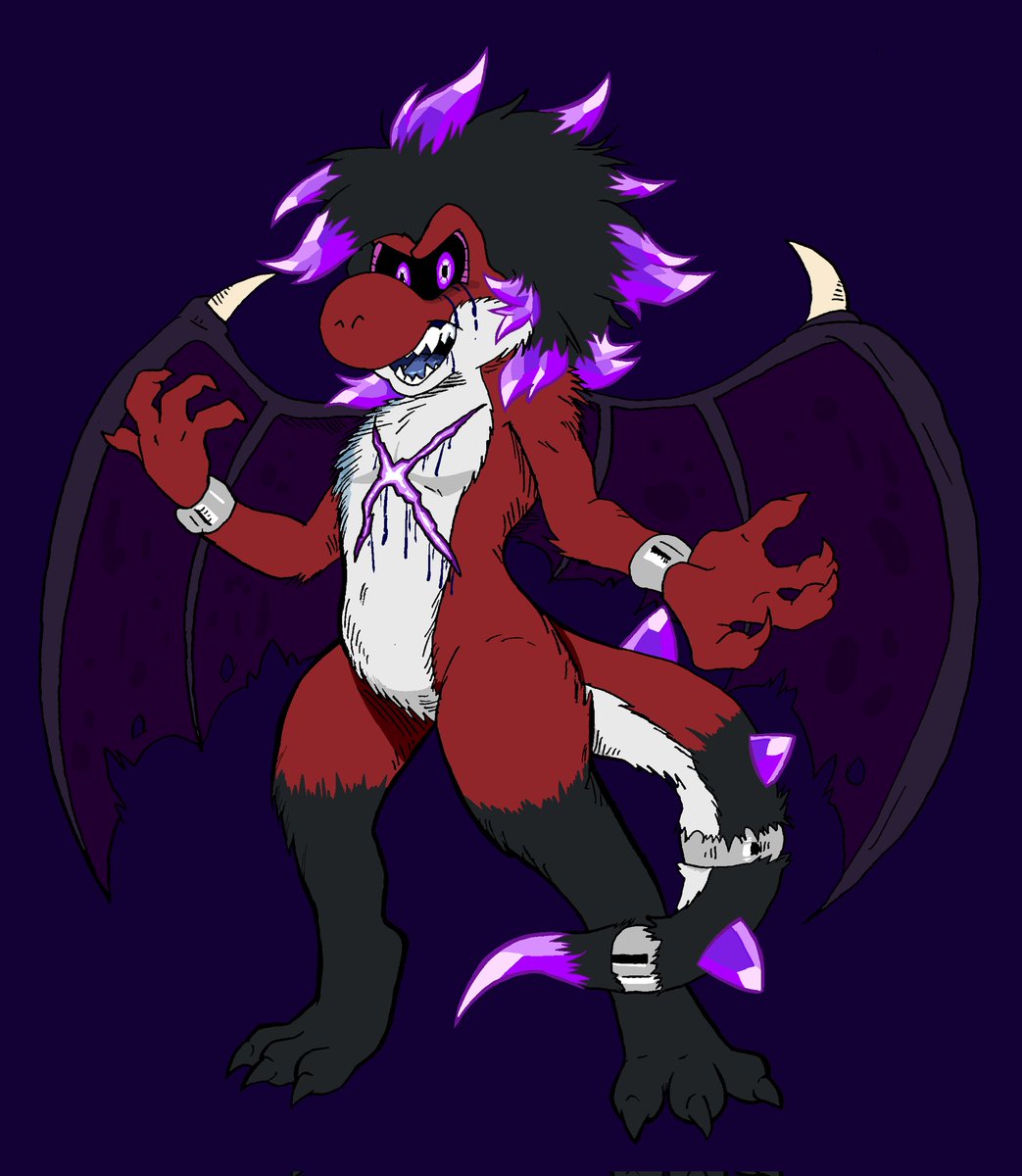 Mariouniverse1's tweet image. I evil'd them.

Consider this a peek at what I alluded to earlier in my last post.

Chaotic and possessed Ardalux &amp;amp; Fantom 

(Both belong to @DerpySheyla)