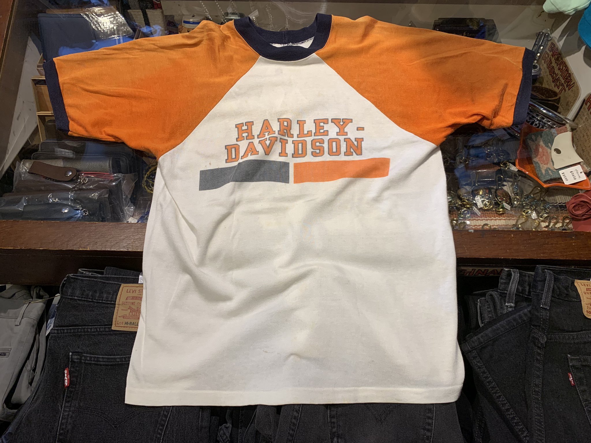 80s HARLEY-DAVIDSON USA製 両面プリント Tシャツ 2XL 80s ビンテージ ハーレーダビッドソン 両面プリント Tシャツ XL