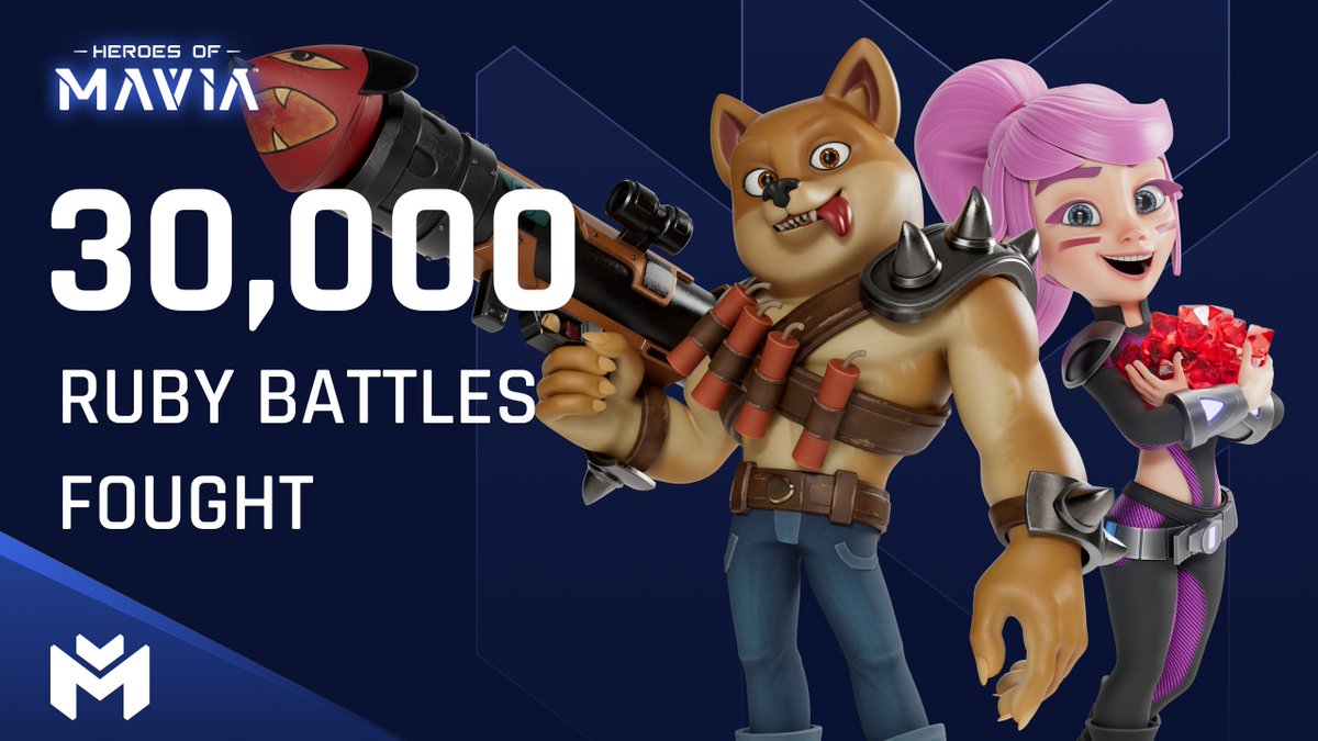 MaviaGame's tweet photo. The demand for Ruby Battles is much higher than anticipated!

With constant Ruby being burned, Ruby Battles helps to keep the Ruby economy growing and stable. https://t.co/NFFZY7HeAq