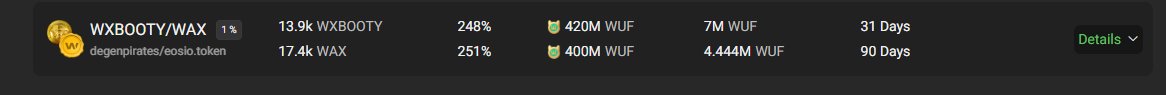 Ok <a href="/alcorexchange/">Alcor Exchange</a> just did something amazing for our community so we gotta show them love

They dropped 400 million $wuf into our wxbooty/wax Alcor rewards pool for 90 days!!!!

So lets giveaway 25 million <a href="/WUFFI_Inu/">WUFFI!</a> 

Must follow <a href="/avral_pro/">avral</a>  @Zzullerr &amp; <a href="/alcorexchange/">Alcor Exchange</a> to win