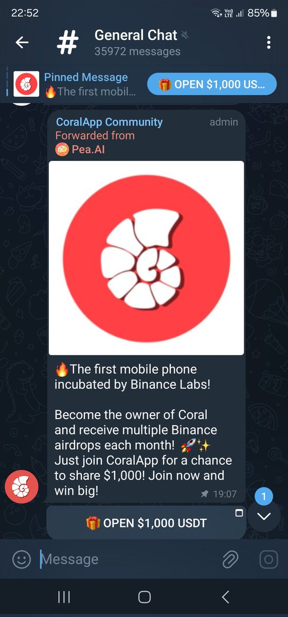 This was posted in discord. Coralapp.network is going to sell web 3 mobiles at a presale price of $500. Is it true that binance labs is associated with it and drops tokens from binance chain in the future? Please endorse. <a href="/binance/">Binance</a> <a href="/cz_binance/">CZ 🔶 BNB</a> <a href="/BinanceLabs/">Yzi Labs</a>