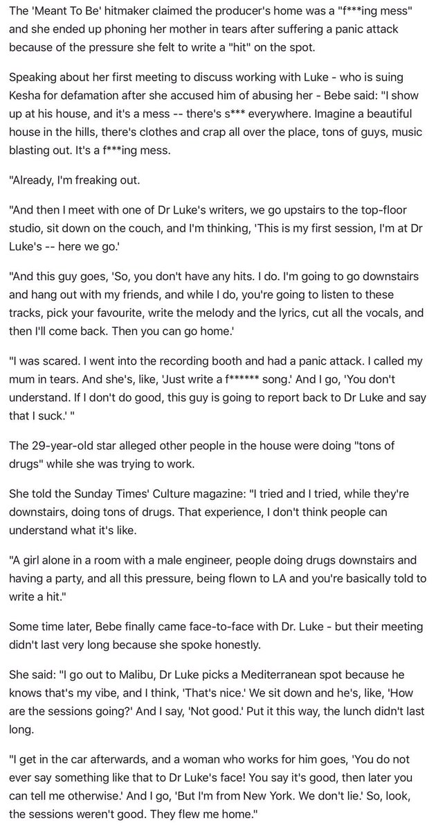 It’s very clear that Bebe Rexha sharing her story about Dr. Luke has led to her career being sabotaged, while the media has ignored her story and helped build his comeback. I’m sad to see Katy working with him 

If you’re angry, let’s get #MuteDrLuke trending