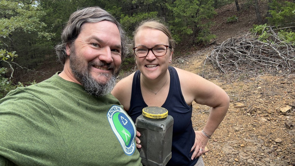 3CharlesWatkins's tweet photo. Oldest geocache in Oklahoma was found while we were there!! #pathfinder33 #geocaching #geocache #getoutside #gogeocaching https://t.co/CFzJgIO4ZB