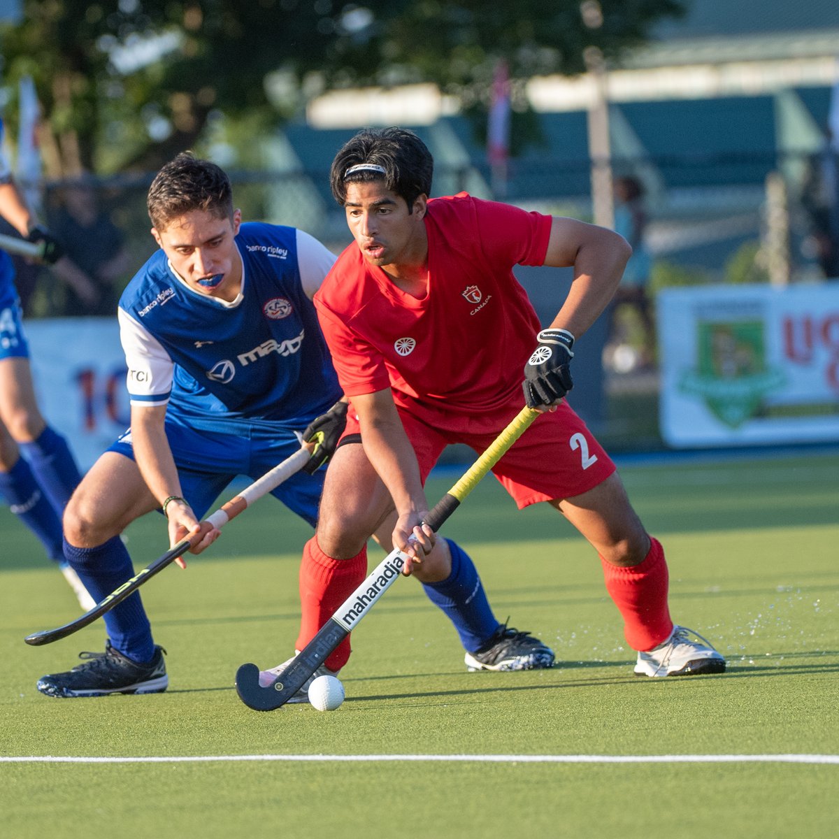 First half nail biter in the last semifinal of the day.  Canada and Chile deadlocked at 1-1. Pressure is building. Spot in the finals and an automatic bid to the Junior World Cup on the line. Let's go lads! 🍁 🇨🇦 
#JPAC2024 📸 Blair Shier