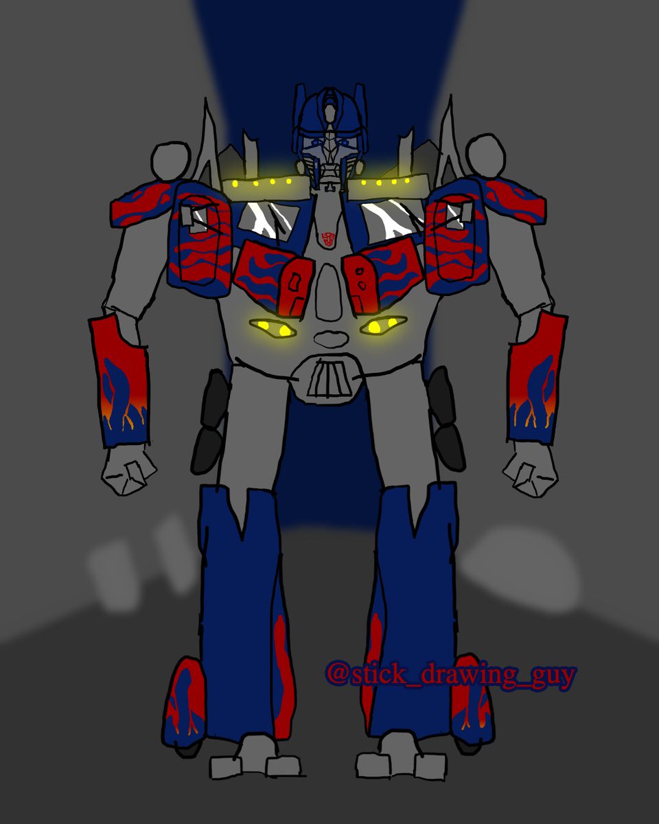 StickDrawingGuy's tweet photo. I wanted to try drawing Optimus Prime without reference, particularly the movie version. I’ve seen a couple clips so I know I have a few details wrong, but this was fun to draw
#optimusprime #transformers #art #artist #drawing #digitalart #artistsoninstagram https://t.co/7AkScDbC7O