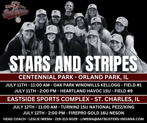 Kamibauer02's tweet photo. Come check us out in Orland Park this week!! @Batbusters_IN https://t.co/LPS9EOw1T0