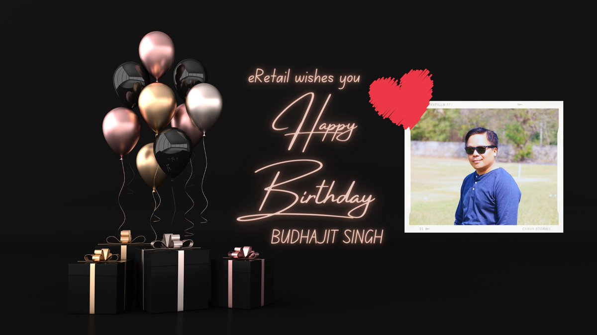 eretailcybertec's tweet photo. Wishing you a fabulous birthday SHARUNGBAM BUDHAJIT SINGH (Dev Team)🥳🤩 🎈 May your special day be filled with surprises, joy, and all the things that make you happy. Have a wonderful celebration!🤩🥳✨ https://t.co/tE1tLb7ebQ