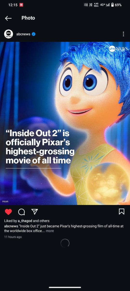 kumarankm4's tweet photo. Surpasses out childhood hits Toy story and Cars😳
Inside Out 2
.
.
.
.
#Insideout2 #Pixar #highestgrossing https://t.co/aQ7VwRNyIj