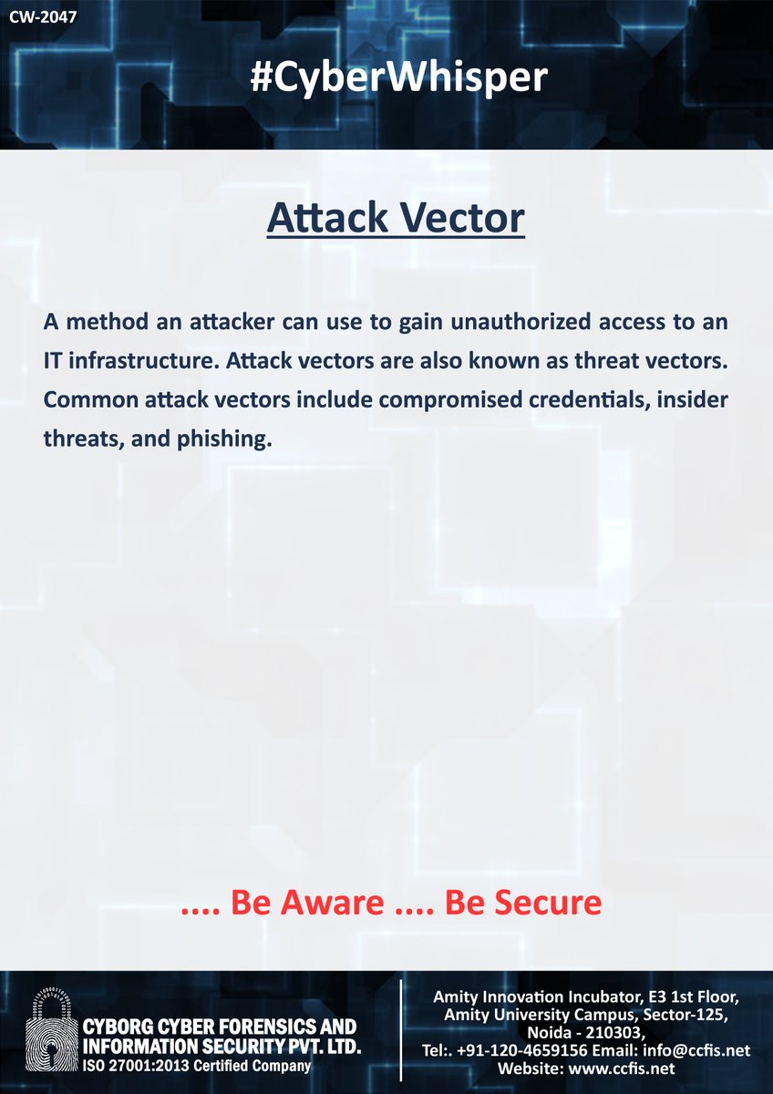 jssodhi's tweet photo. #CyberWhisper #CyberSecurity #AttackVector https://t.co/cTYpGlGocS