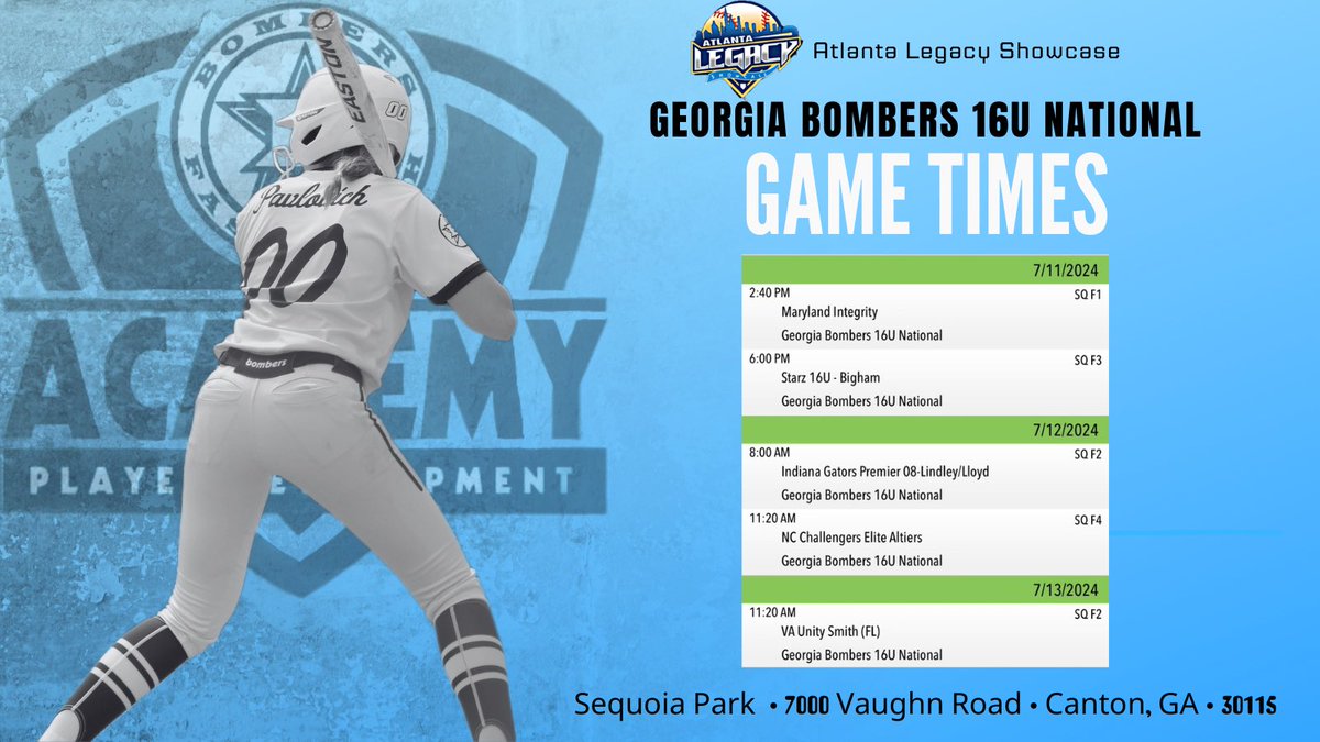 Up next, Atlanta Legacy Showcase starting tomorrow.  Come check us out at Sequoia Park, Canton, GA.  
#standonbusiness
#alwaysinthefight