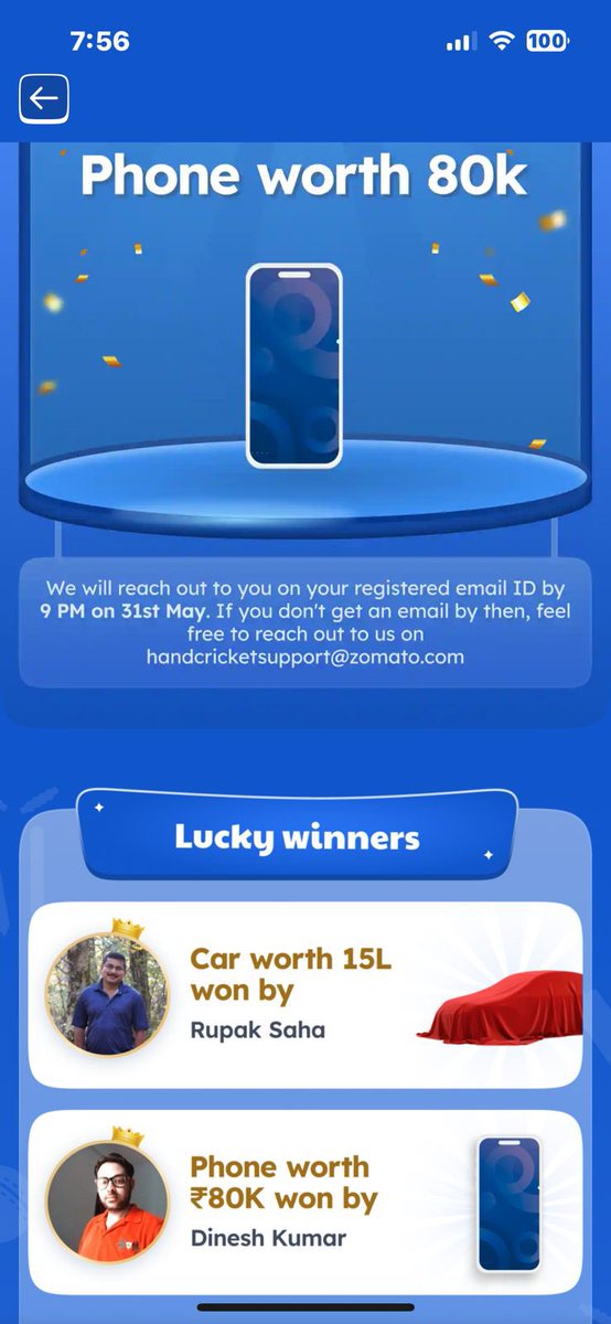 WithDineshIYC's tweet photo. @zomato @zomatocare 
I have win a phone during playing the ZPL &amp; your team coordinate to me and confirm that you win but still no any udate on this .

It’s a joke from your side . I have attached the pictures for your reference.   Hope you will revert back https://t.co/64nSV4CznM