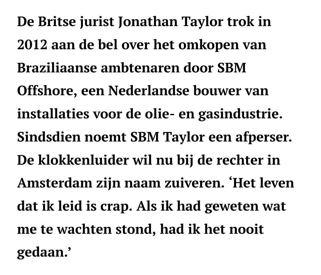 Word geen klokkenluider.