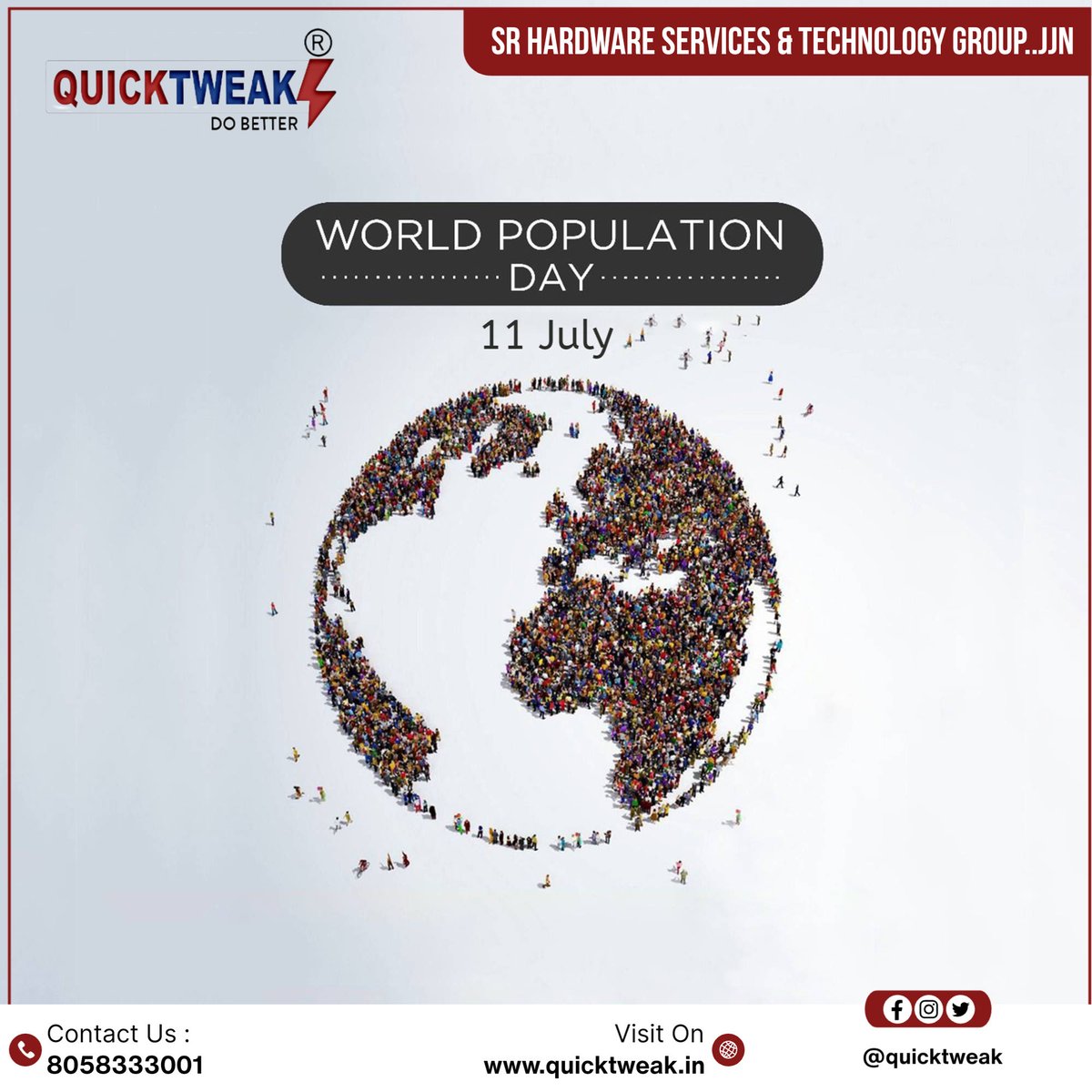 quicktweak_in's tweet image. #quicktweak #worldpopulationDay
