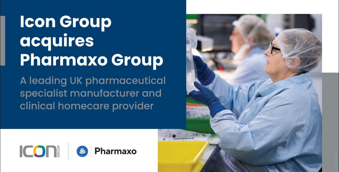 Icon Group has announced the acquisition of Pharmaxo Group, a leading pharmaceutical specialist manufacturer and clinical homecare provider based in Corsham, Wiltshire. 

Read the full story: icongroup.global/en/news/2024-0…

#healthcare #cancercare #compounding #pharmacy