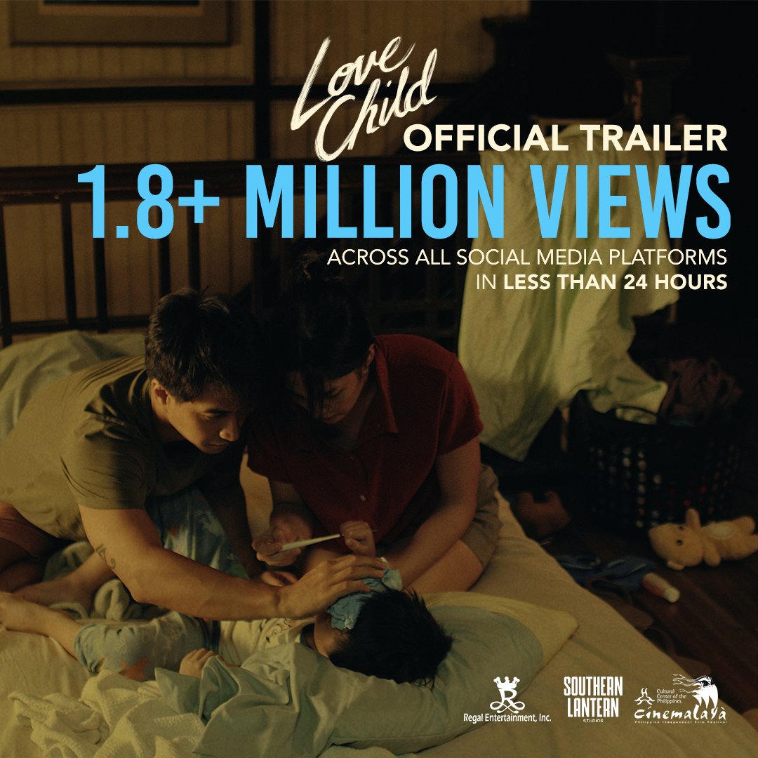 RegalFilms's tweet photo. 1.8+ MILLION HEARTS HAVE BEEN TOUCHED by the #LoveChildOfficialTrailer! 

Don't miss out on the AWWWW MOMENT. Watch the trailer here: 
https://t.co/DPLn5ht7Iw

Starring television and film actors and real-life couple #JaneOineza and #RKBagatsing in #LoveChild

Based on the Palanca-winning script by director Jonathan Jurilla

A co-production between Regal Entertainment Inc, and Southern Lantern Studios the film premieres at this year’s CINEMALAYA 2024 in August.

 #CCPCinemalaya2024 #LoobLalimLakas #CinemalayaBente #CinemalayaSaAyala #CinemalayaXX