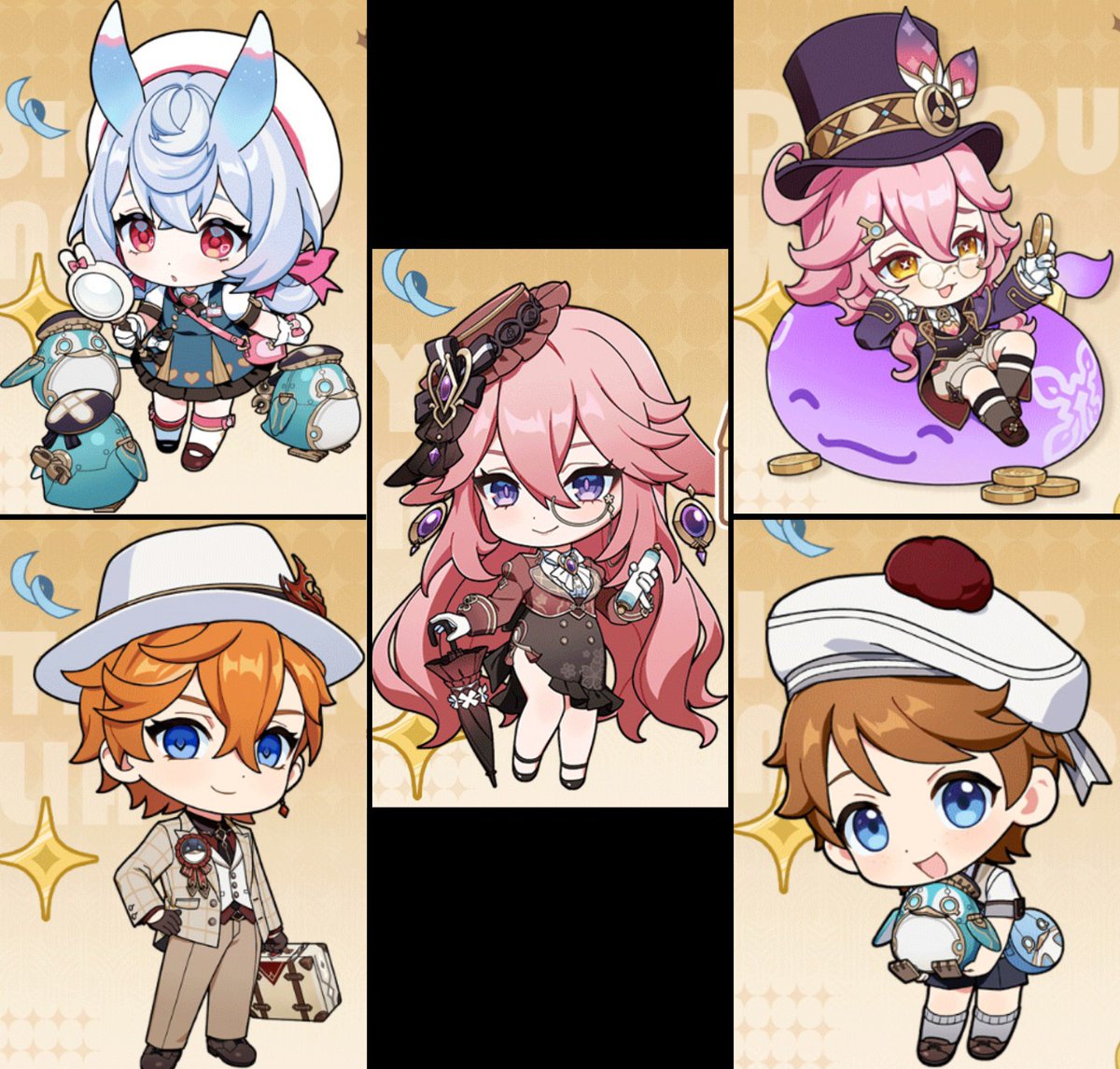 World1mpact's tweet photo. New Yae, Tartaglia, Teucer, Sigewinne, Dori Official Chibis ✨

#GenshinImpact #原神 https://t.co/OXJLJwlZr3