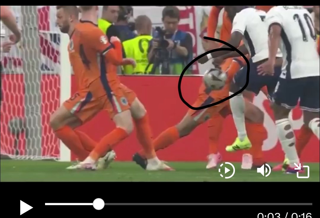 Wouter_Wieringa's tweet photo. @JATTSOPRANO316 Handball of Saka before Kane his shot https://t.co/Hp27whXAei