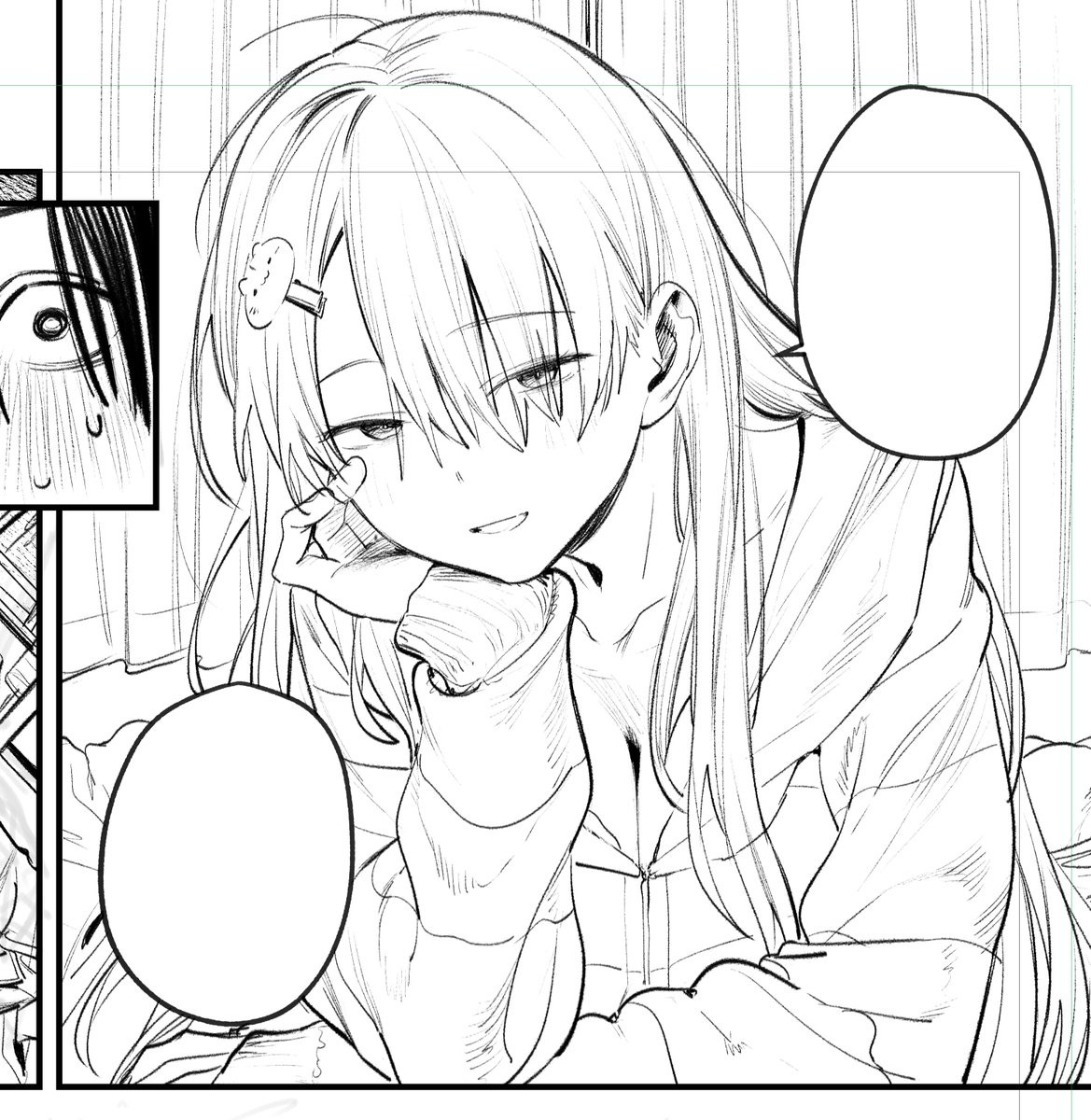 ヒロイン、可愛く描けてて嬉しい 