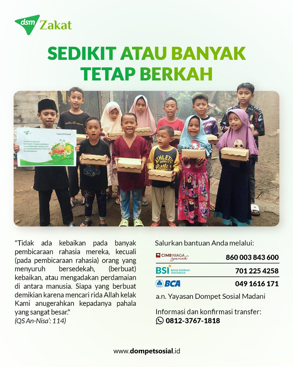 dompetsosial_'s tweet photo. Sobat, bukan dari angka yang kita keluarkan. Tetapi dari hati yang mau berbagi dan peduli pada sesama

Yuk terus berbagi https://t.co/bORaZQEj2D