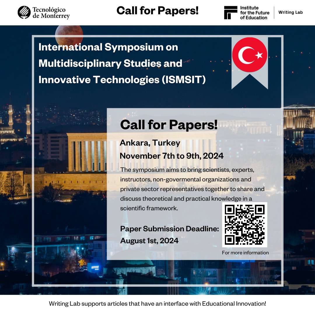 TecWriting's tweet photo. Call for papers!

For financial and technical support, contact us at https://t.co/Zs8C7rcFJm or writinglab@itesm.mx https://t.co/B3oselQK3d