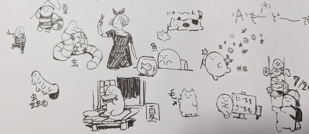 その前に電話中のときに書いた落書きもあった