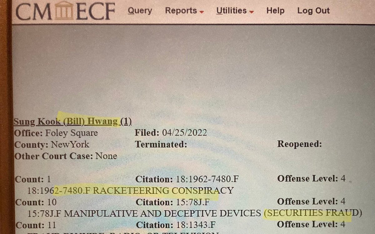 moonclublfg's tweet image. ‼️BREAKING $GME

✅️ BILL HWANG OF ARCHEGOS CAPITAL FOUND GUILTY

✅️ RACKETEERING, CONSPIRACY, SECURITIES FRAUD = RICO

✅️ ARCHEGOS HAS SWAPS TIED TO GAMESTOP = SHORTS R FUKT 🩳👉👌

#MOASS #GMERICA